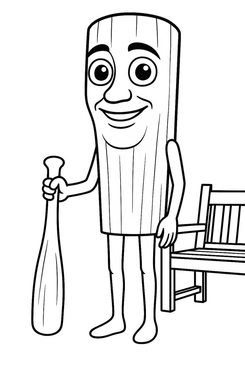 Tung Tung Tung Sahur para colorear — Tung Tung Tung Sahur (pinterest)