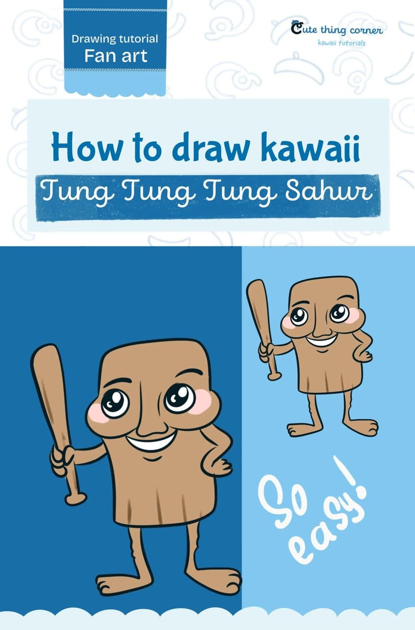 How to Draw Tatata Sahur (Step-by-step) — Tung Tung Tung Sahur (web)