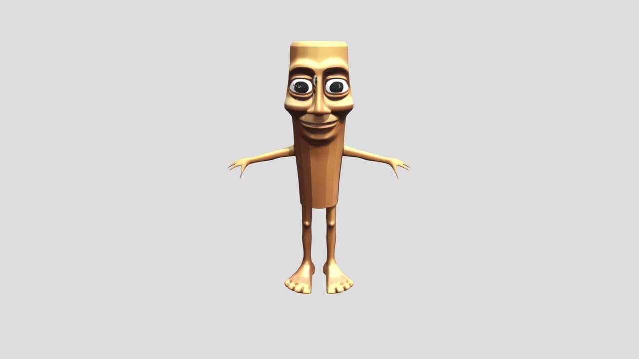 tung tung tung sahur with rig maybe - Download Free 3D model by Luxor — Tung Tung Tung Sahur (web)
