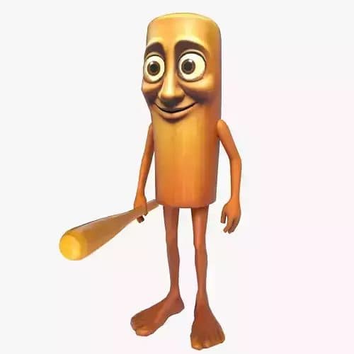 3D model tung tung tung sahur 3d model VR / AR / low-poly — Tung Tung Tung Sahur (web)