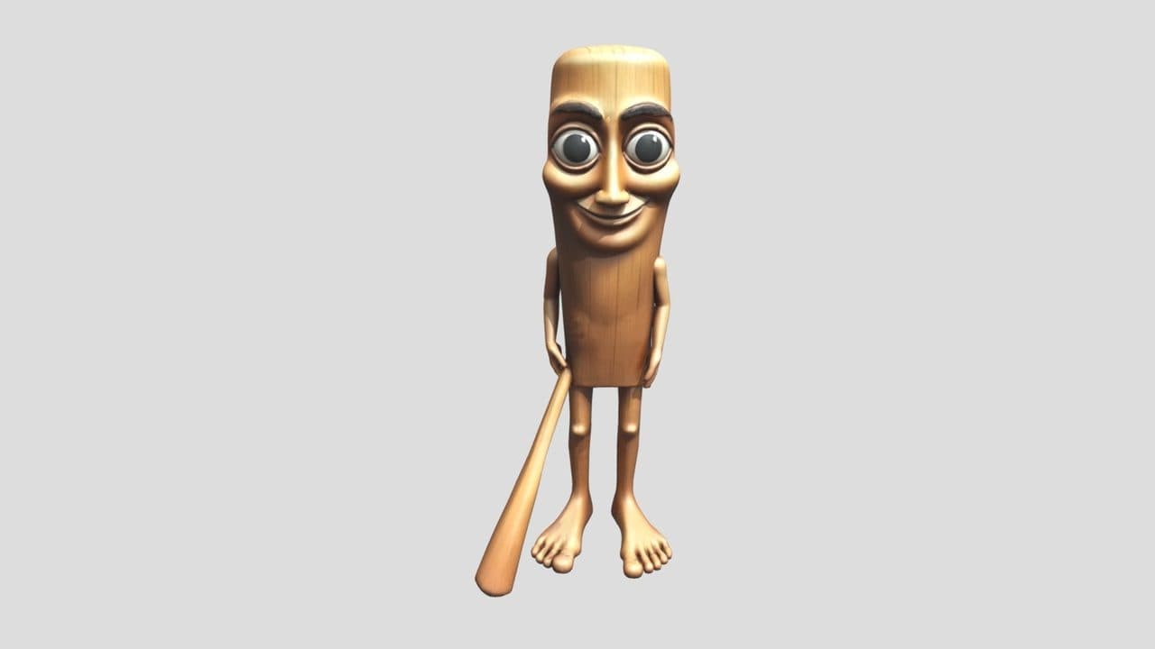 TUNG TUNG TUNG SAHUR - 3D model by toyo9858 [348f674] - Sketchfab — Tung Tung Tung Sahur (web)