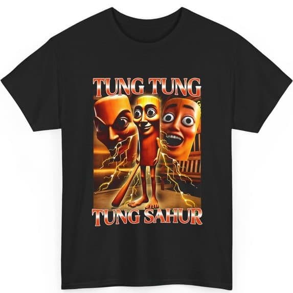 Tung Tung Tung Sahur Funny Meme Brainrot Humor Gen Z Unisex T-Shirt .. — Tung Tung Tung Sahur (web)